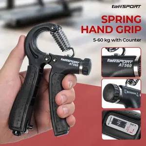 SPRING HAND GRIP FINGER POWER EXERCISE 5-60 KG WITH COUNTER - AT560