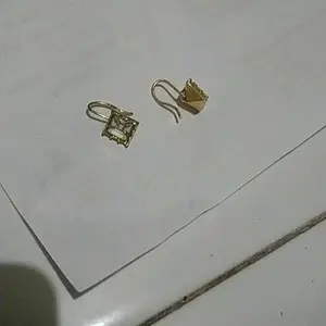 Anting-Anting Kristal Petak Anti Karat S925 Aksesoris Wanita Korea Style Fashion