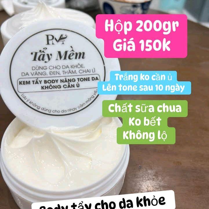 body WHITEN kem tẩy mền trắng da 200gr giá 150k