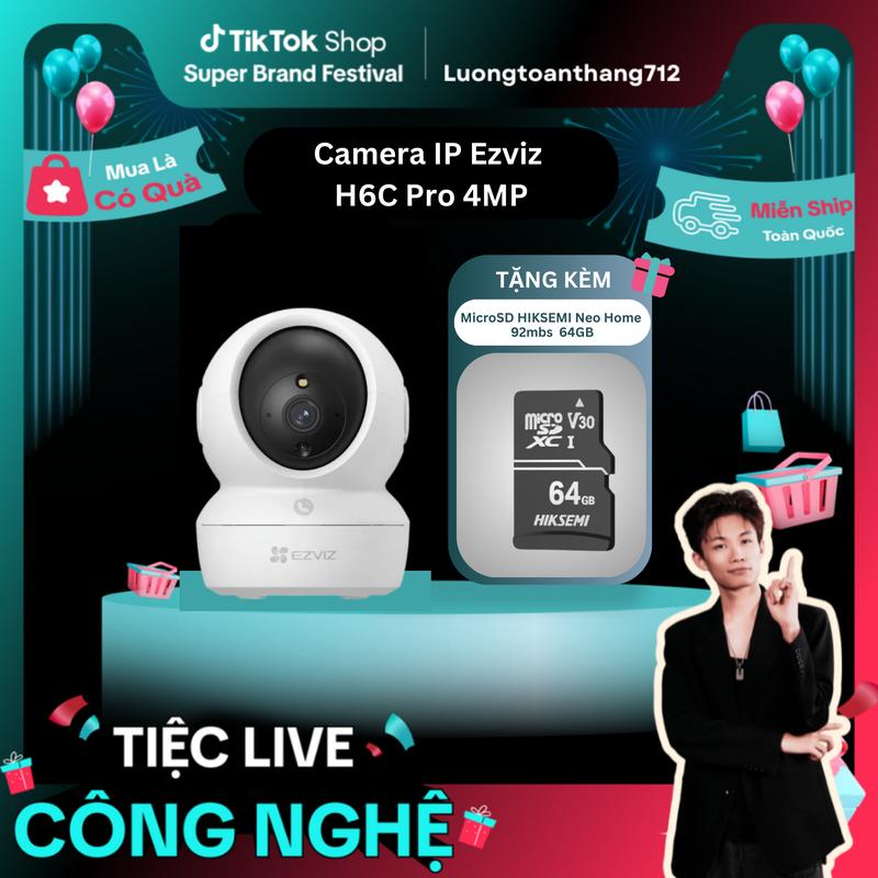 [CPS x LTT] Camera IP hồng ngoại không dây 4MP Ezviz H6c Pro
