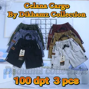 100 rb dapat 3 Celana Cargo Anak Strip-z by Dikham'z collection kids fashion