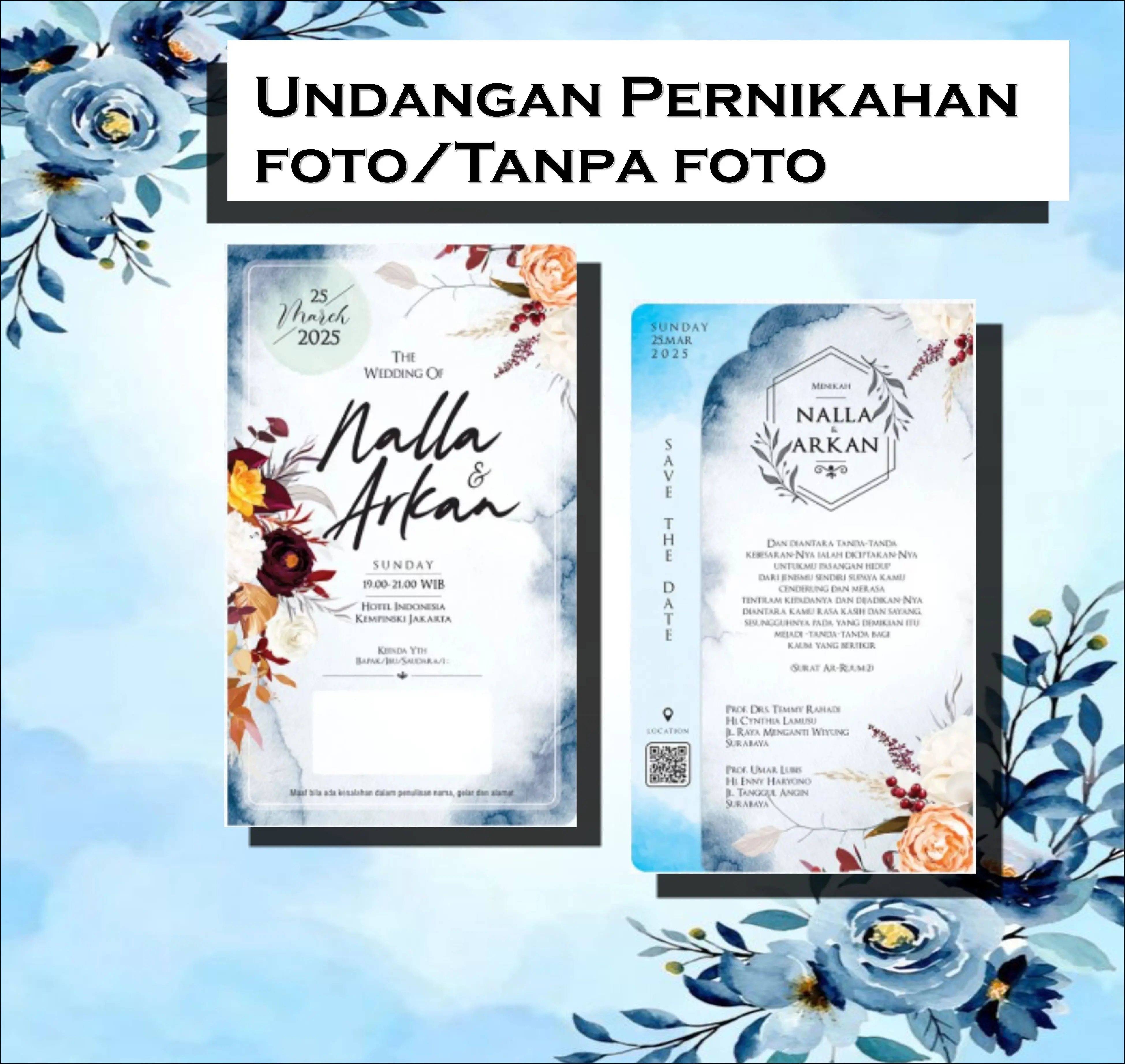 (100) Cetak Undangan Pernikahan Surat Undangan Nikah Murah Berkualitas seratulem  undangan Kertas Plastik vintage