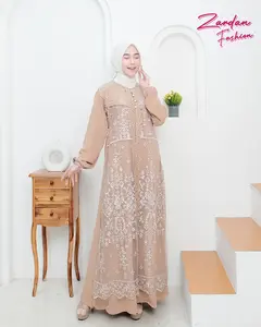 Azkia - Zayyanah Gamis Brokat Perempuan || Gamis Dress Mewah ELegan || Gamis Dress Kondangan Terbaru