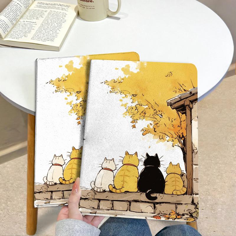Adorable Cartoon Graphics Book Like Tablet Case For Redmi Pad2 Pro 12.1" Redmi Pad2 11" 2025,For POCO PAD M1 12.1",POCO PAD X1 11.2",XiaomiPad8/8Pro11.2", With Ada Slot  Silicone Cover