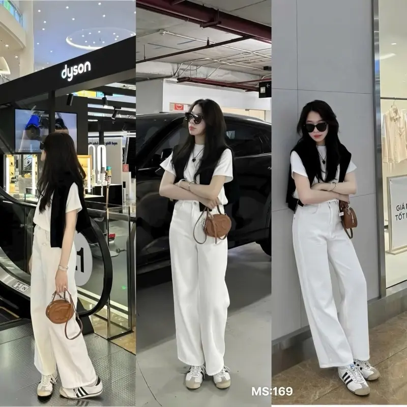 QUẦN JEANS XUÔNG TRẮNG TRƠN 3 size SML(38-61kg)
