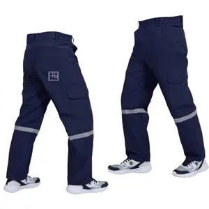 Celana Pria Panjang Wearpack Safety Scotlght Bahan Ripstop Poly Cocok Buat Pekerja Industri Tambang, Perkapalan & Proyek Lapangan Hitam Navy