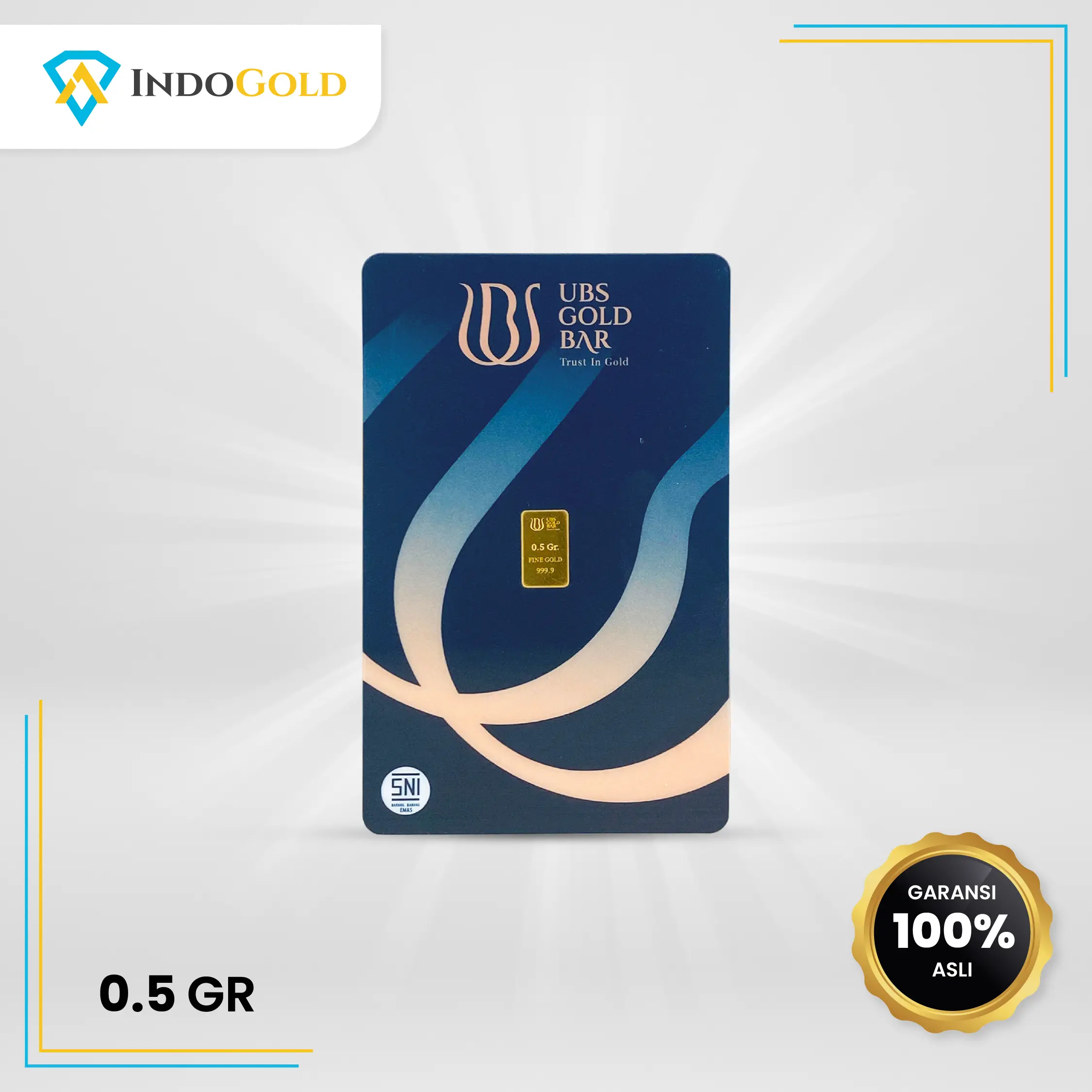 Logam Mulia UBS 0.5 gr Sertifikat Press.