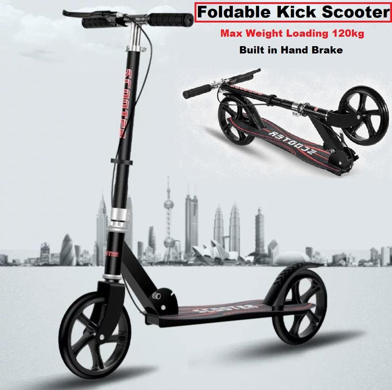 Foldable Kick Scooter suitable from age 7 to adult Built in hand brake ...