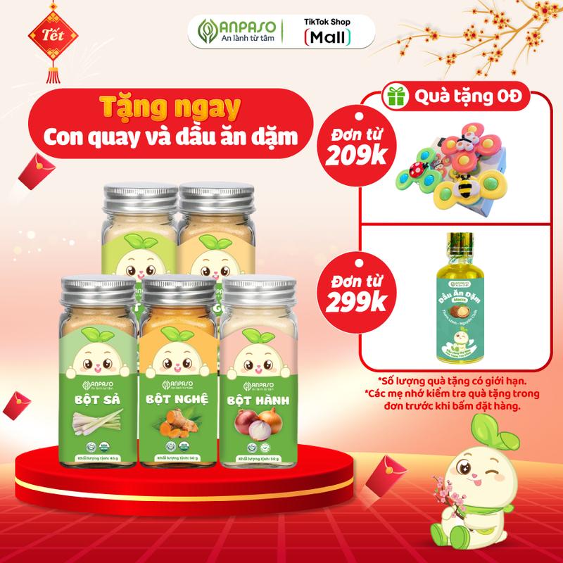  Bột Gia Vị Ăn Dặm Cho Bé Anpaso - Gia vị nấu ăn bột hành bột tỏi bột sả bột gừng bột nghệ 