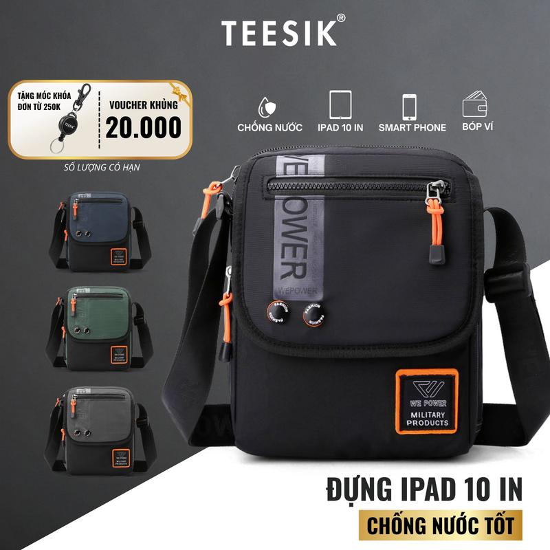 Túi đeo chéo nam TEE SIK túi nam túi xách đeo vai chất liệu polyester unisex nhiều ngăn bag TS54