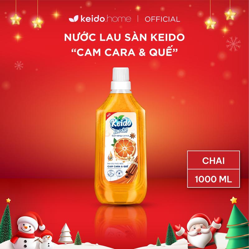  Nước Lau Sàn Thảo Mộc Keido - Hương Sả Chanh Quế Ngăn Côn Trùng Sạch Nhanh Chai 1000ml 