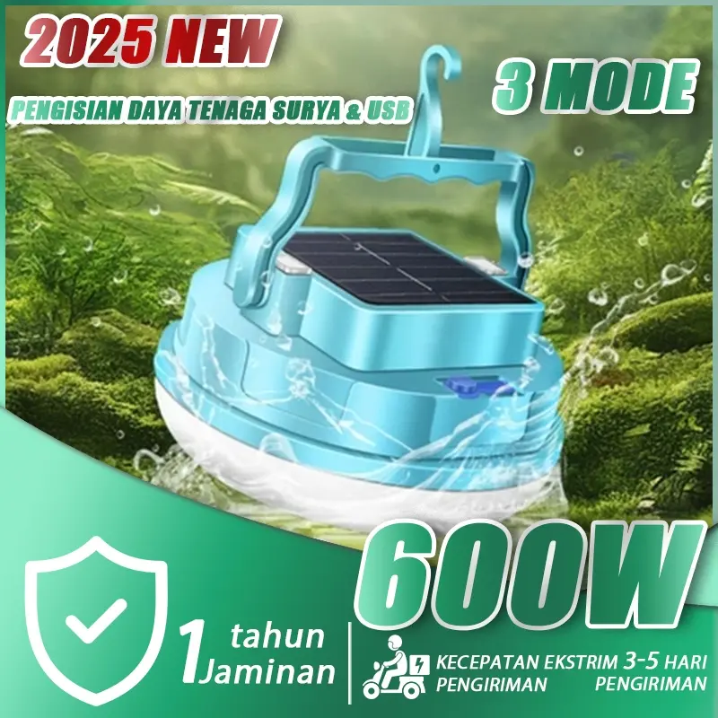 Lampu Emergency Gantung Camping Lamp UFO Solar Panel Lampu Darurat Lampu Taman Lampu Belajar Lampu Multifungsi / Lampu isi ulang portabel tenaga surya lampu berkemah lampu kios pemadaman listrik darurat lampu roti umur super panjang Portable Camping