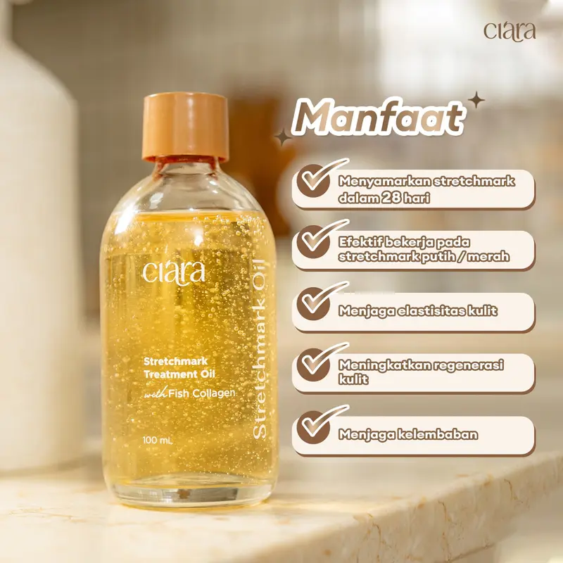 Ciara Stretchmark Treatment Oil Memudarkan Stretchmark dalam 28 Hari 3