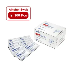 Alcohol Swab 2ply isi 100 Pcs Antiseptic Kulit - Tisu Alkohol Pad Sekali Pakai