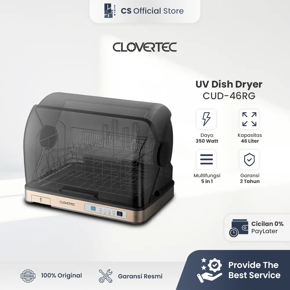 CLOVERTEC 5 in 1 UV Dish Dryer Sterilizer Pengering Piring Rak Piring CUD-46RG