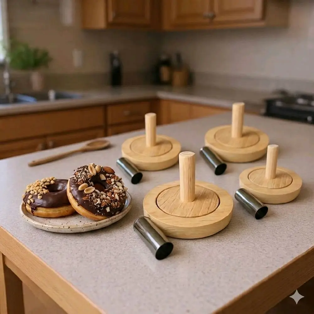 cetakan Donat Kayu Diameter 5,6,7,8cm/Cetakan Donat Maker Praktis Murah Kitchenware