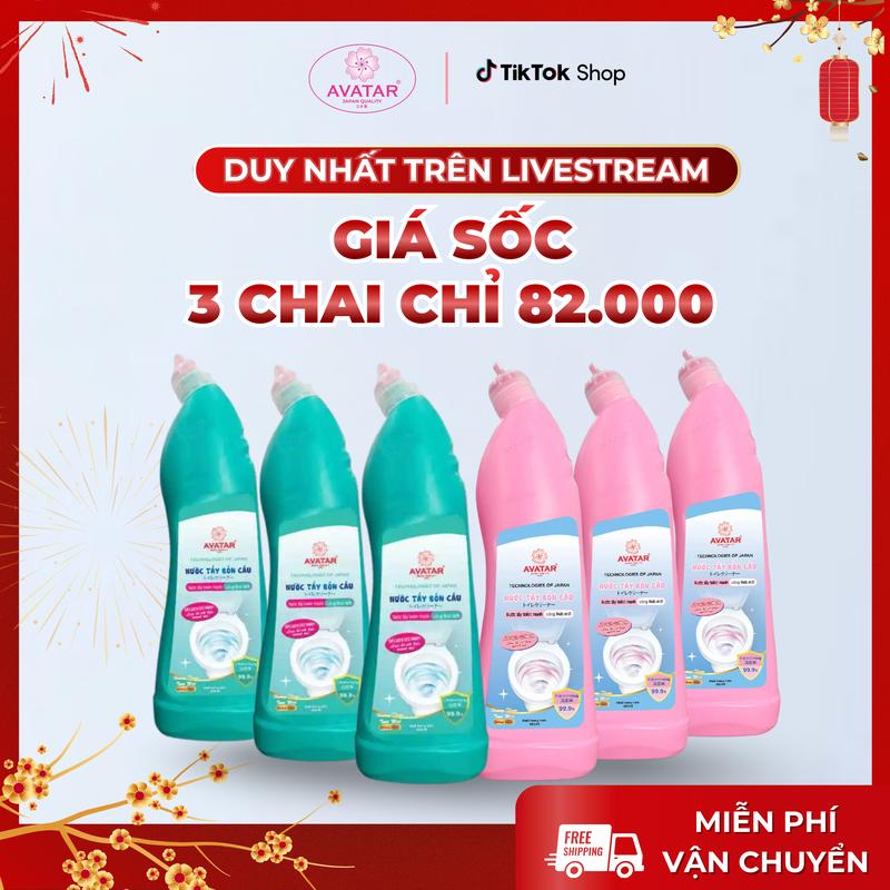   MỚI  Nước Tẩy Bồn Cầu Avatar Diệt Khuẩn Mạnh Mẽ – Làm Sạch Ố Vàng Khử Mùi Hiệu Quả Giữ Bồn Luôn Sáng Bóng 