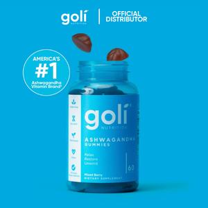 Goli Ashwagandha Gummies, KSM-66, Vegan, Plant-Based, Maintain Quality of Life, Improve Sleep Quality, Support Memory & Concentration, No GMO, Gluten & Gelatin Free, 60 Gummies - Health, Supplements vitamin