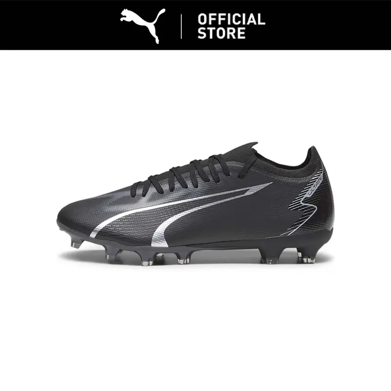 PUMA Sepatu Sepak Bola ULTRA MATCH FG/AG Black-Asphalt Black-Asphalt EUR: 43