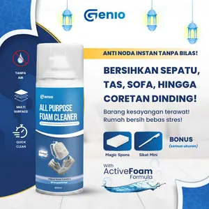 GENIO | All Purpose Cleaner - Foam Pembersih Sepatu tas anti Jamur dan Noda Kuning Serbaguna Antibakteri