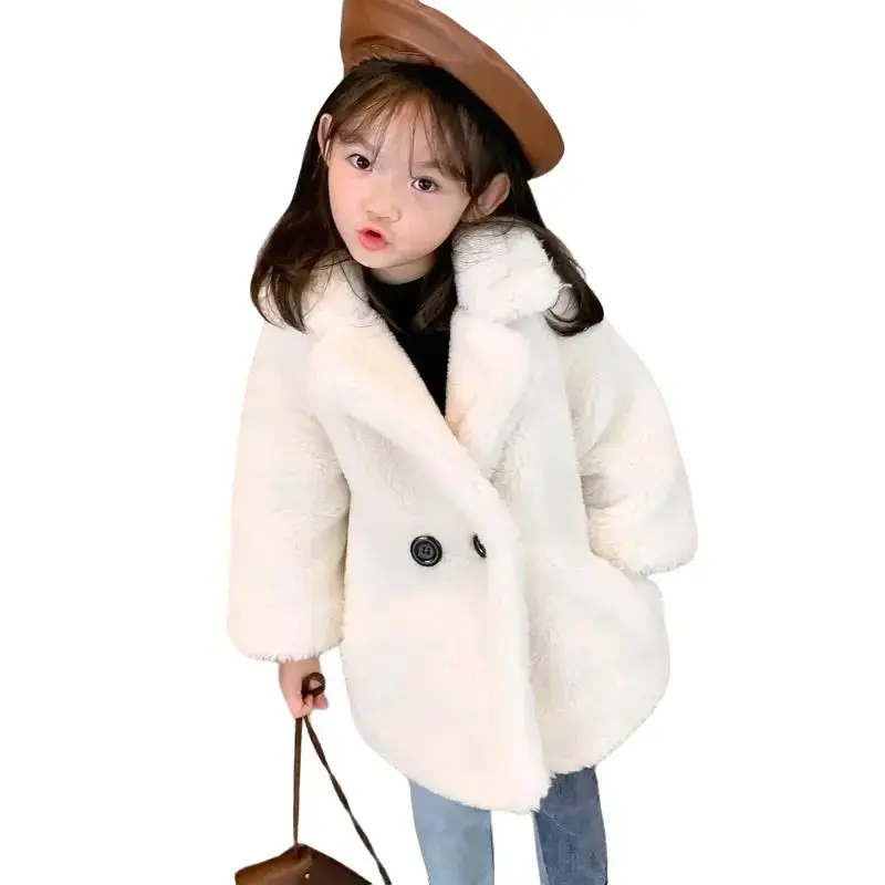 Long Coat Blazer Anak Bulu wool Korean style Fashion Cantik