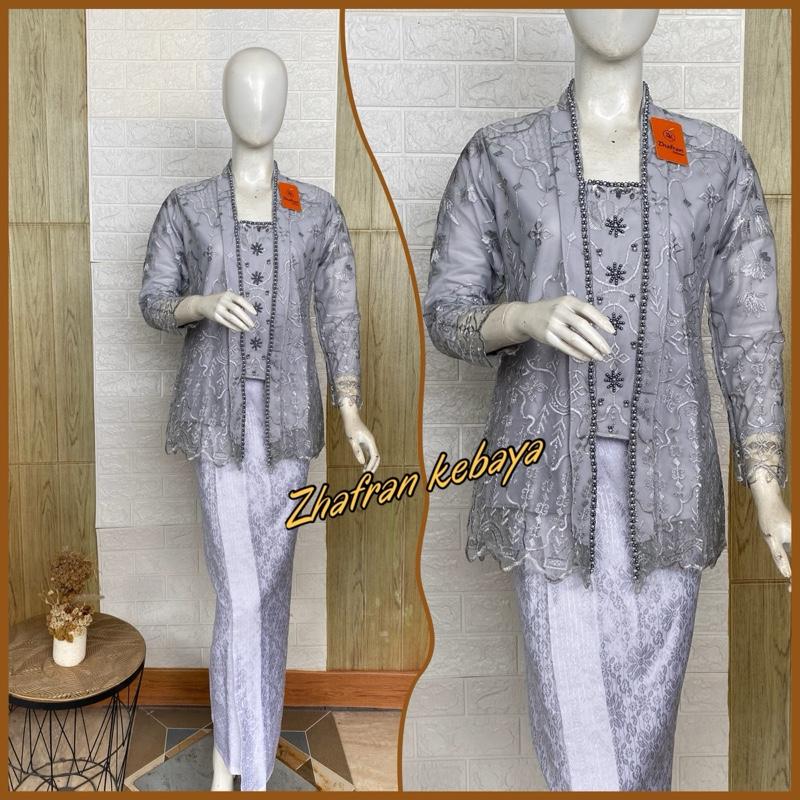 Product Introduction of Kebaya kutubaru modern full payet bahan tulle modern (Kns) 3