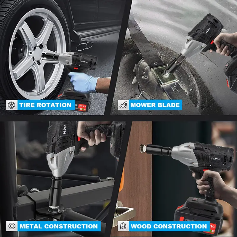 JLD Cordless Impact Wrench 48S Hanya Mesin,brushless impact baterai Torsi 350N.M impact pembuka baut,88V impact baterai,impact jld tool 88v original 2