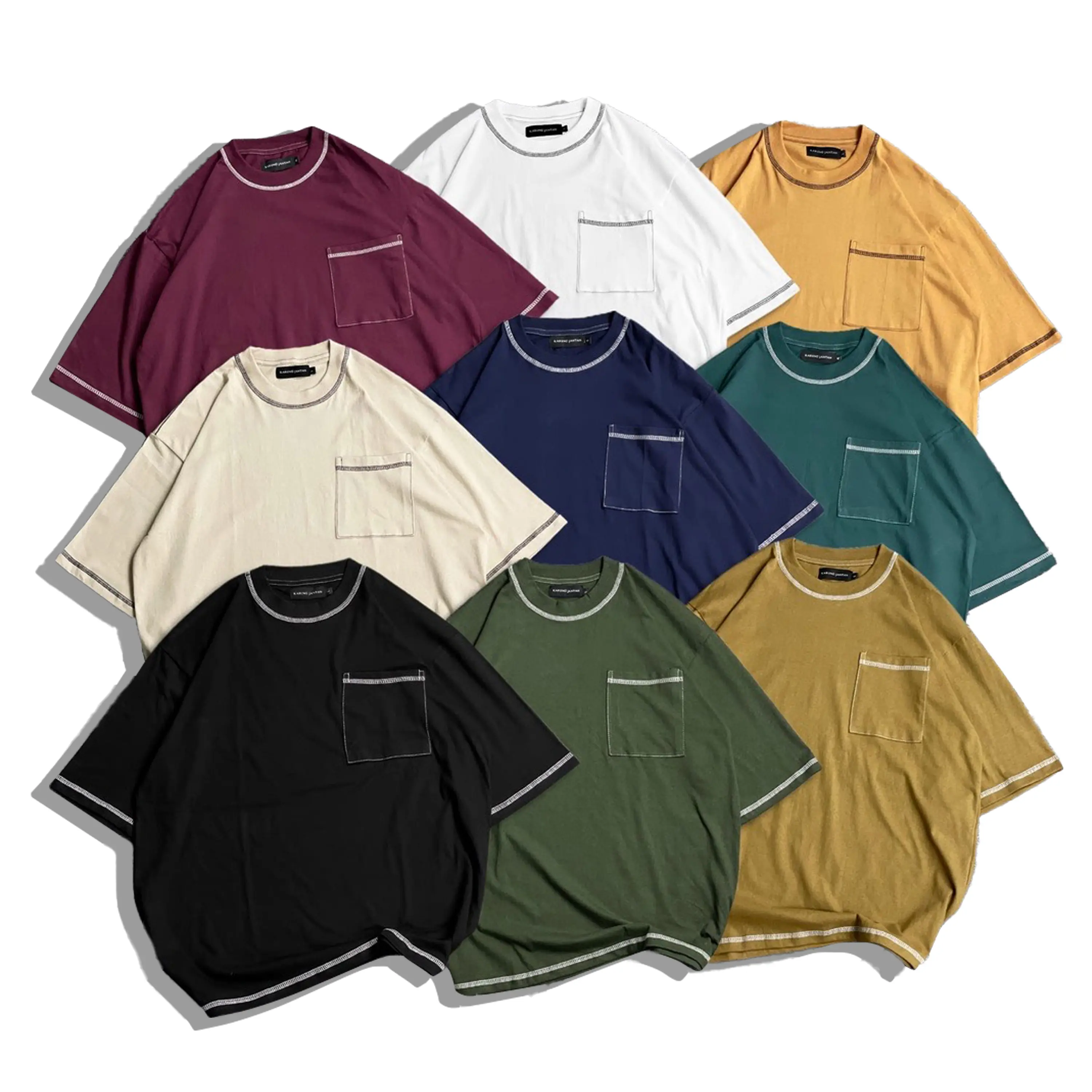“ POLOS POCKET LIST 1 ”  OVERSIZE T-SHIRT | BAJU KAOS OVERSIZE POLOS POCKET LIST PRIA | BAJU KAOS OVERSIZE POLOS POCKET LIST LENGAN PENDEK