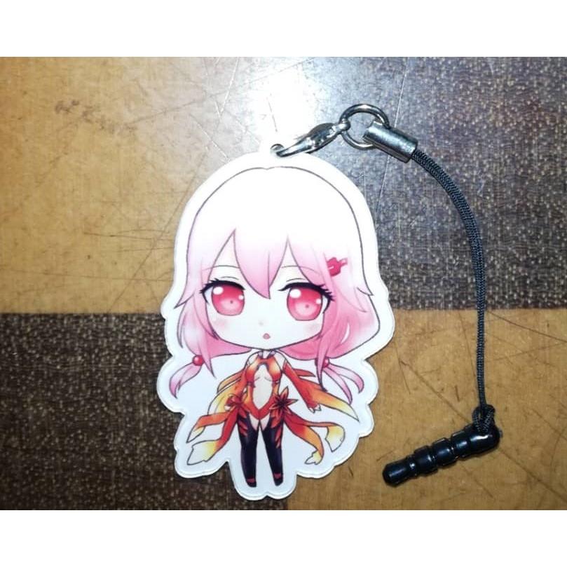 [Xsaye] Inori Yuzuriha Doujin Fan Art Cell Mobile Phone Audio Jack Acrylic Charm Keychain *Guilty Crown*