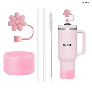 Set de 5 piezas para taza de 30oz y 40oz: Cubierta de silicona para popote, popote, cepillo para popote y set de silicona para botas, Accesorios para bebidas para uso interior y exterior
