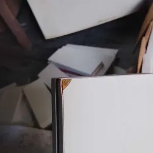 Homedoki Meja Rias Putih Lampu LED / Kaca Sliding Minimalis / Meja Kosmetik / Meja Make Up Minimalis Furniture