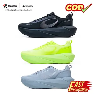 GUMI Vega Black Sepatu Running Lari Modern untuk Olahraga Outdoor & Daily Training dengan Bantalan Empuk & Upper Breathable
