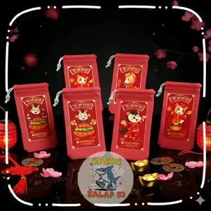 Amplop Imlek Pouch/Angpao Imlek 2026 Bahan Sponbund