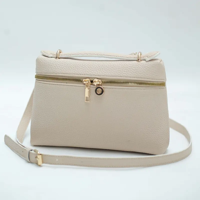 Tas slempang wanita loora piana Tas teng-teng Top Handle bag tas bahu wanita tali bisa diatur Black Kulit 3
