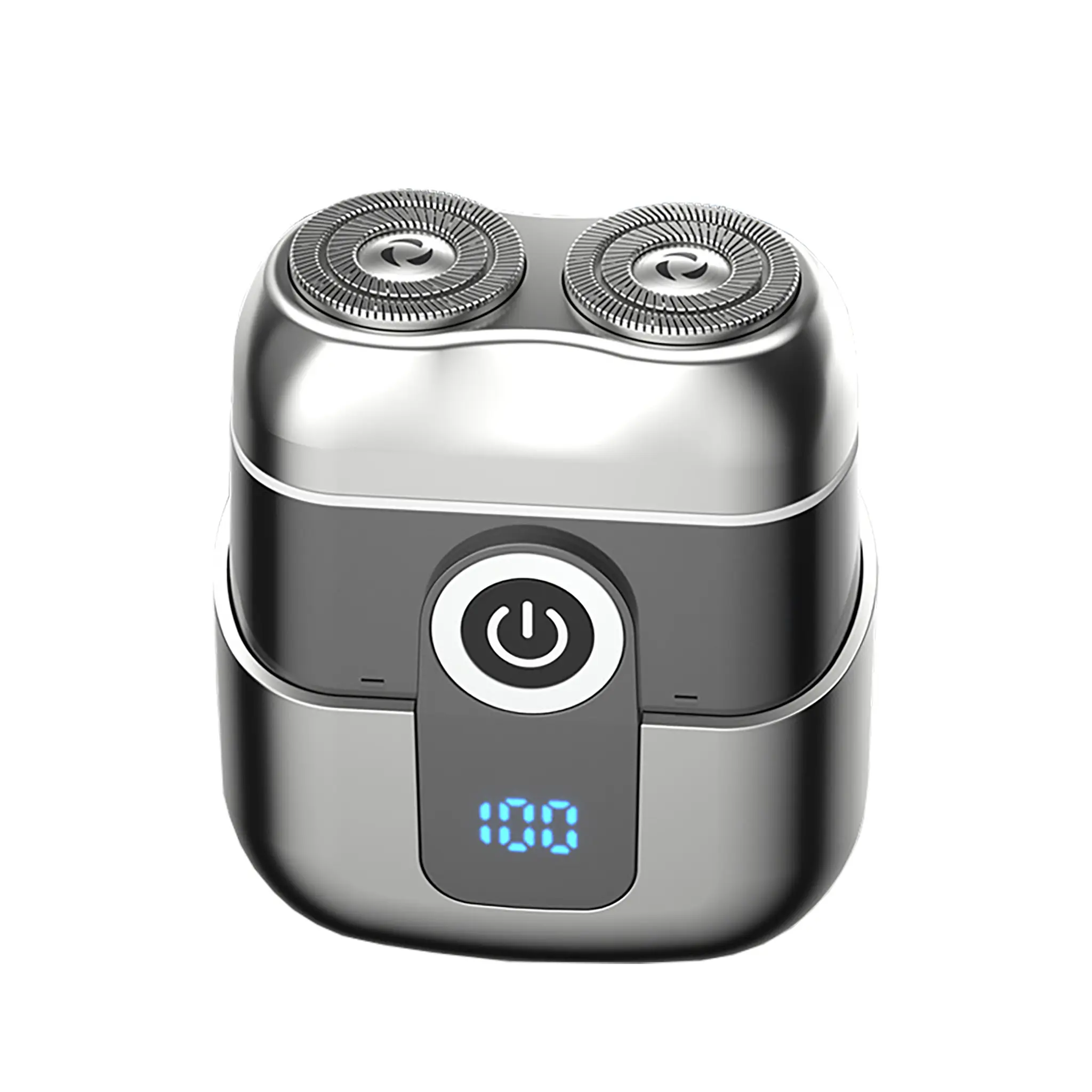 Mini Dual-Head Electric Shaver, Fast Charging Digital Display Mini Shaver Mini Portable, USB Rechargeable Powerful Storm Shaver for Men Mini Electric Razor Beard Trimmer