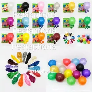 Balon Latex Metalik 12 inch Grosir isi 100 pcs / pack