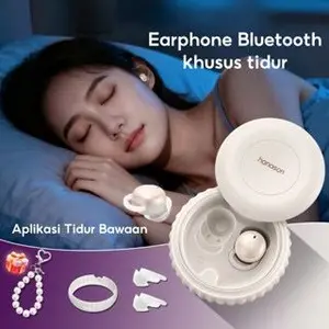 Hanason TWS Earbuds Tidur Invisible Bluetooth 5.4, TWS Mini Sleep Earbuds ENC, In Ear Headset Bluetooth Super Mini IPX4 Sweatproof - Luna01