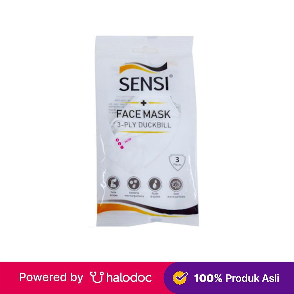 sensi 3 plc duckbill face mask pack 3 pcs