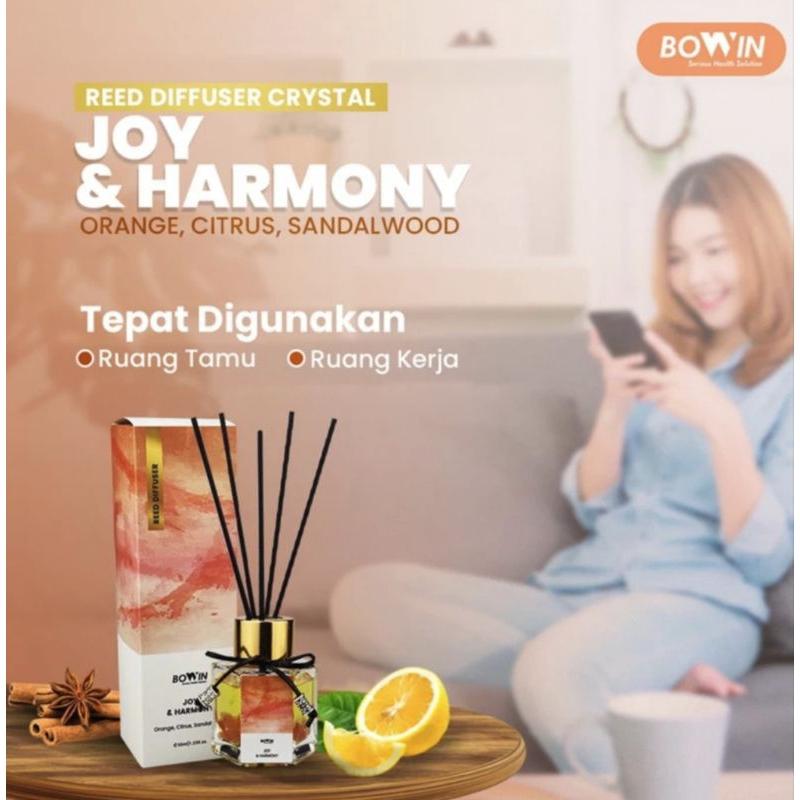 Bowin Reed Diffusser Crystal Aromatherapy Pengharum Ruangan Essential oil 3