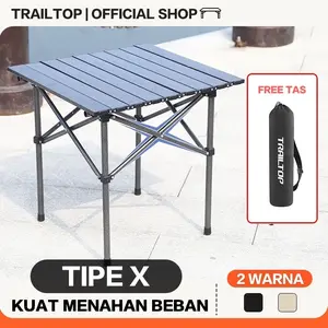 TrailTop Meja Lipat Portable Camping Tebal Dan Tahan Aus Meja Lipat Outdoor Kuat Menahan Beban 150kg