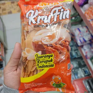 kerupuk udang kru fin 250gram Food