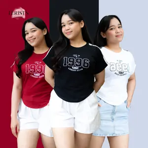 CROP CHIP IN 1996 LERIST CLUB WOMEN - Tshirt Crop Round neck top tee Kaos atasan wanita cotton combed 30s premium T-Shirt sport Lerist Baju Cewek Katun Lerist Pendek Polos Outfit.id2