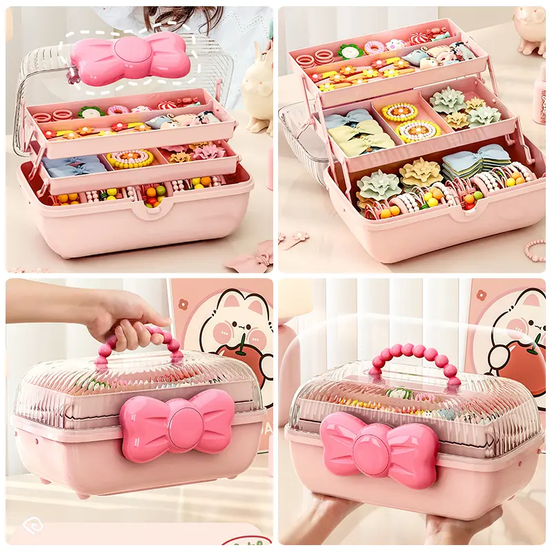 Storage Pita 3 tingkat / box penyimpanan ikat rambut dan aksesoris lainnya 6