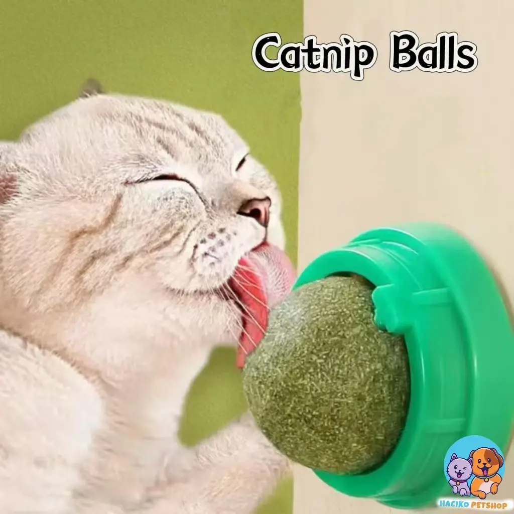[HACIKO PETSHOP] Mainan Kucing Bola Catnip Catnip Kucing Anti Stress Balls Makanan Hewan Berputar Bola-Cat Mint Ball Catnip Snack Kucing