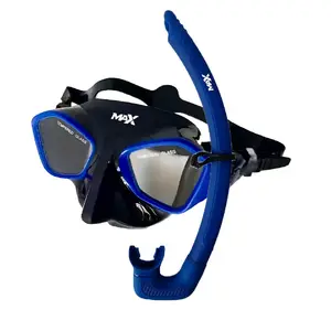 Masker Selam  MAX M01 kacamata selam Low Volume dan snorkel TPU,Tempered Glass Freediving Anti Kabut - Olahraga Laut