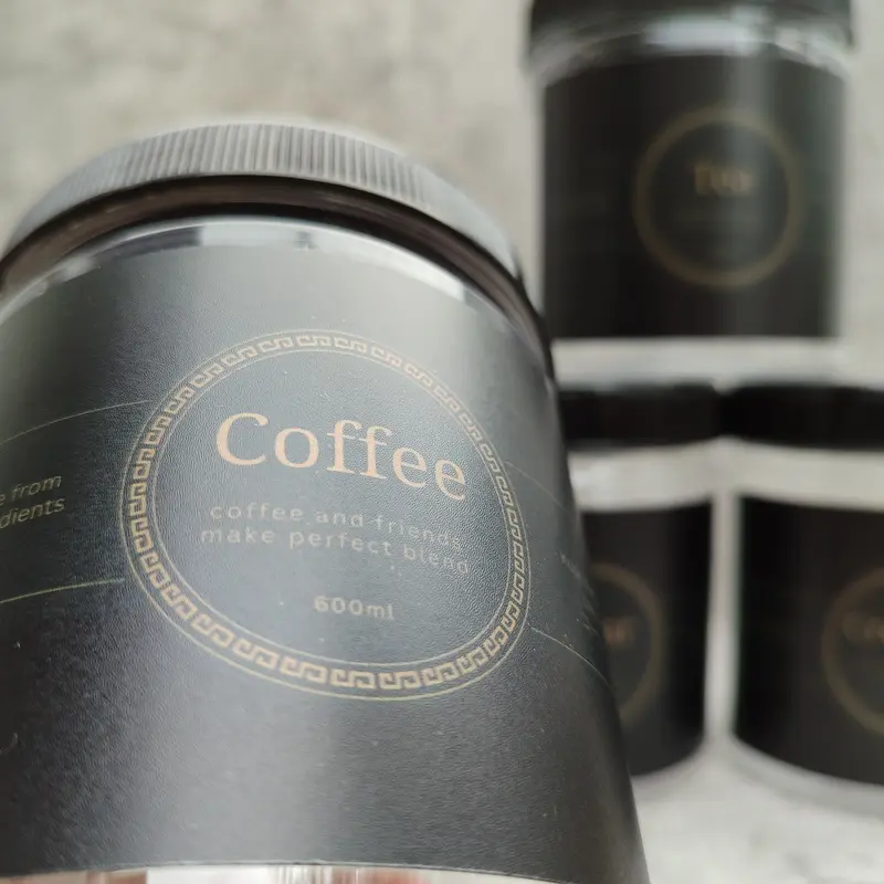 Toples Kopi Teh Gula Set Aesthetic 600 ml Motif Hijau Hitam 5