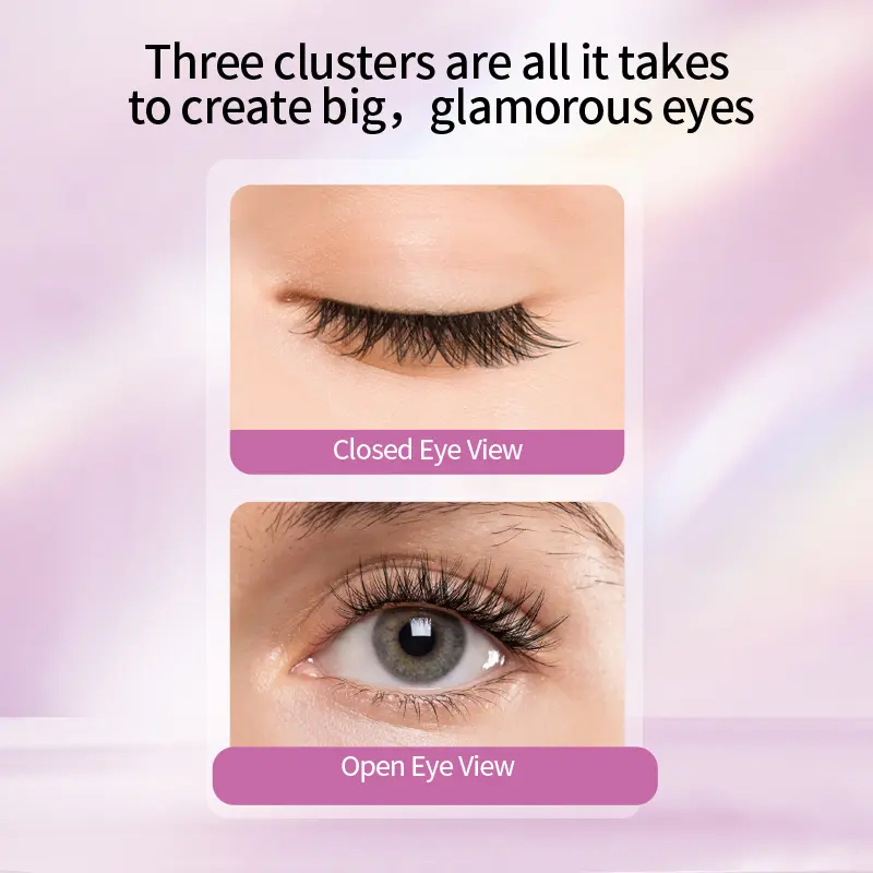 Mlen Diary Lazy Bulumata eyelash  Series- Serene Wings- DIY bulu mata palsu  C Curl 12-16mm terbaru dengan satu set lem eyelash extension yang sudah termasuk penghapus, makeup mata dan kosmetik 5