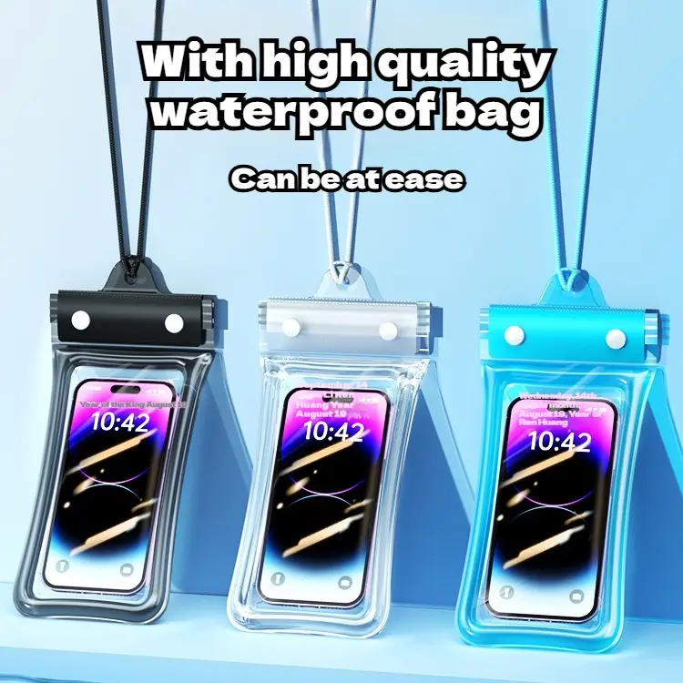 Universal Waterproof Phone Pouch Waterproof Phone Case Dry Bag with Lanyard Cellphone Dry Bag for Beach Swimming Travel Multicolor