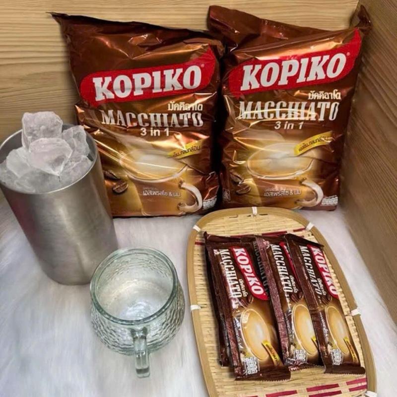    COMBO 2 BỊCH  CÀ PHÊ KOPIKO MACCHIATO 3 IN 1   CHUẨN THÁI 1 BỊCH 400G 20gói x 20G  sản phẩm mới nhập 