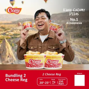 CIOMY - Beli 2 Lebih Hemat Cuanki Kuah Keju Creamy Cup Reguler Halal & Sudah BPOM